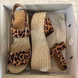 Marc Fisher Cheetah Espadrilles Wedge